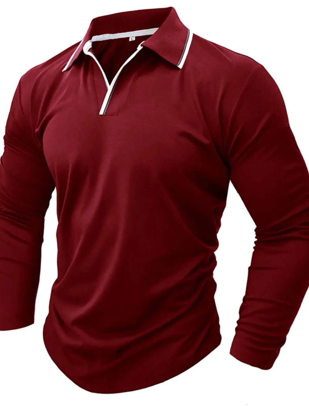 Men's Classic Long Sleeve Polo Shirt, image 8