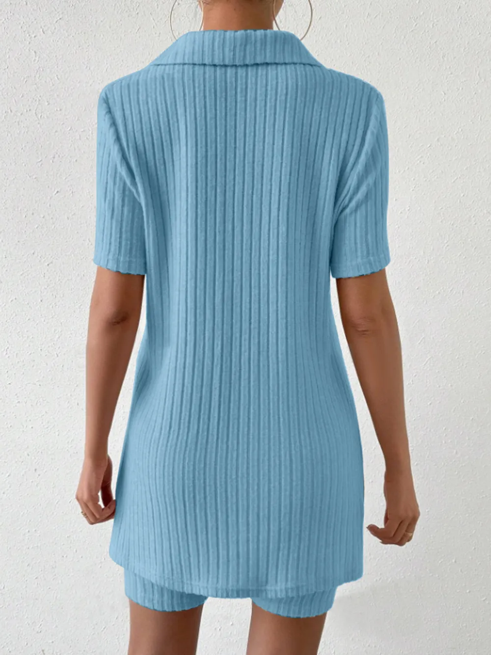 Johnny Collar Short Sleeve Top and Shorts Set, image 20