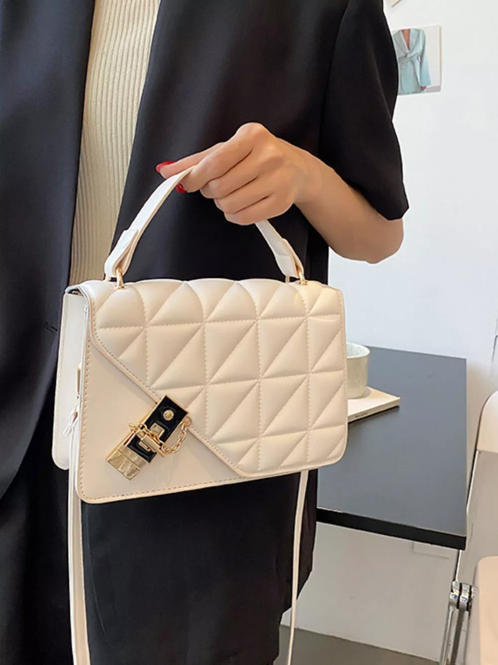 Quilted Flap Crossbody Bag, image 7
