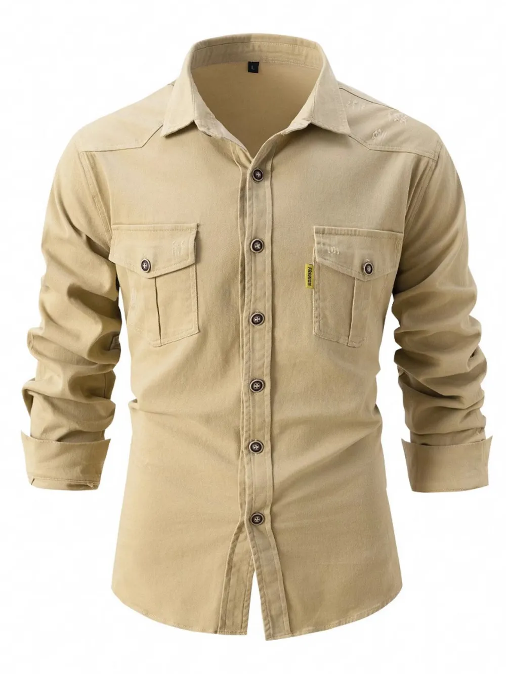 Men's Full Size Button Up Long Sleeve Shirt Plus Size, image 4