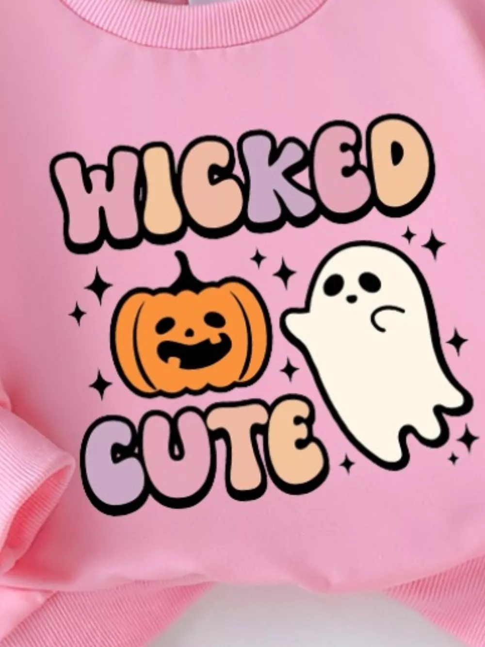 Children's Halloween Graphic Sweatshirt and Flare Pants Set, image 10