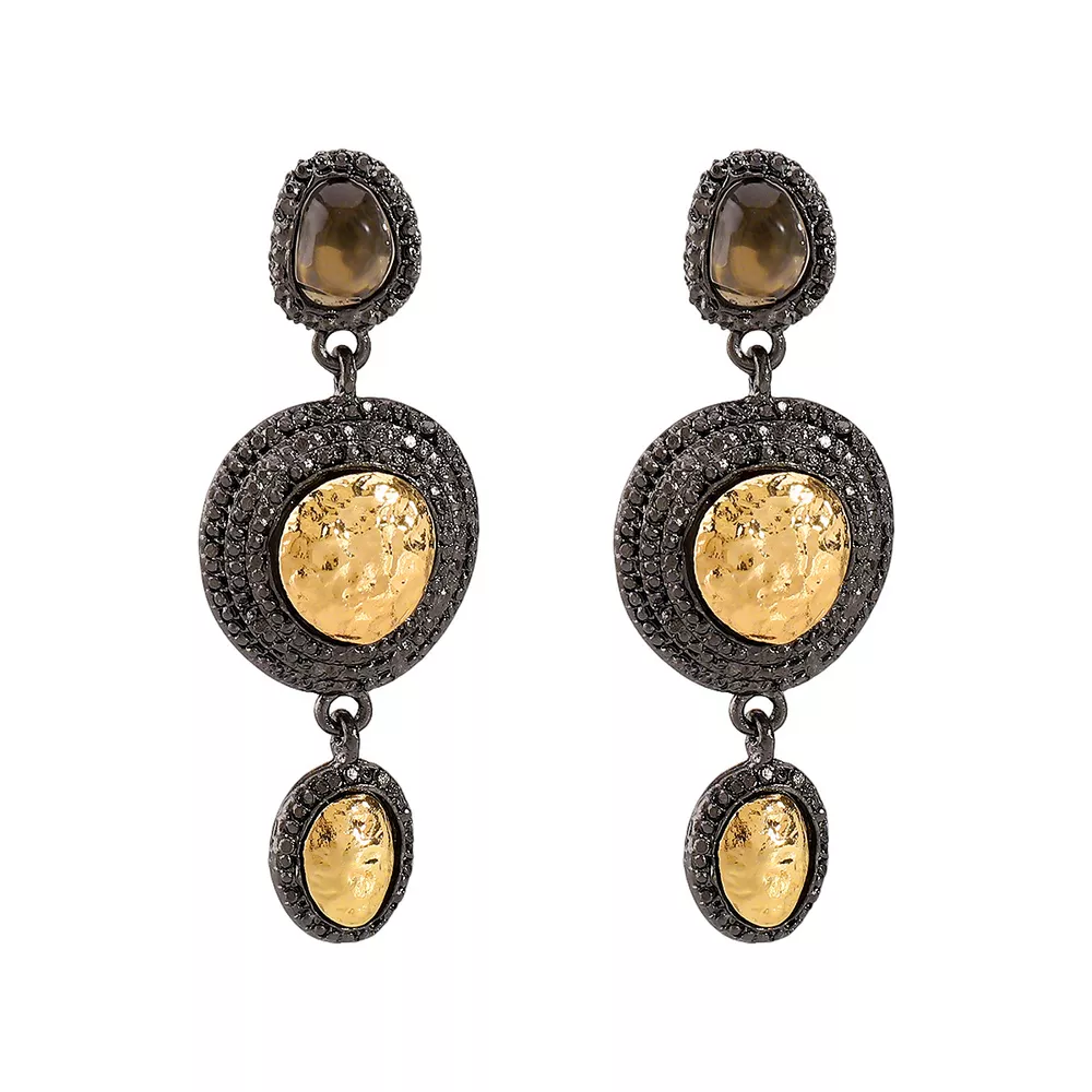 Vintage-Inspired Dangle Earrings with Gold Accents, image 7