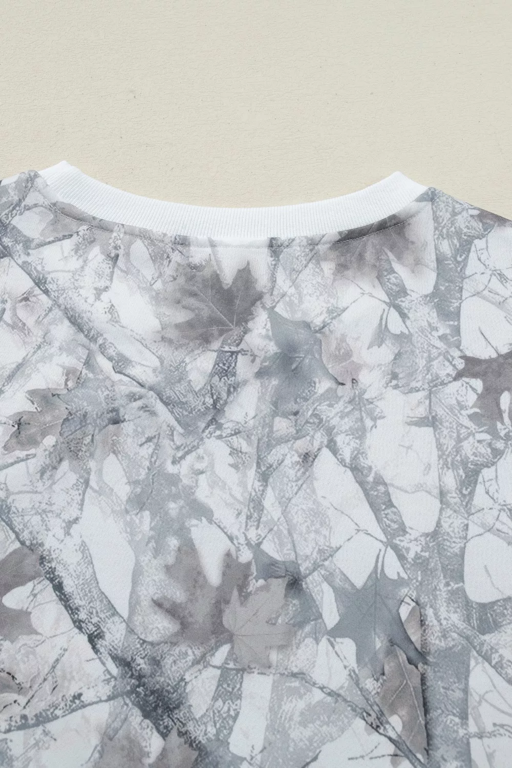 Abstract Woodland Camo Print Baggy Pullover Drawstring Shorts Set, image 11