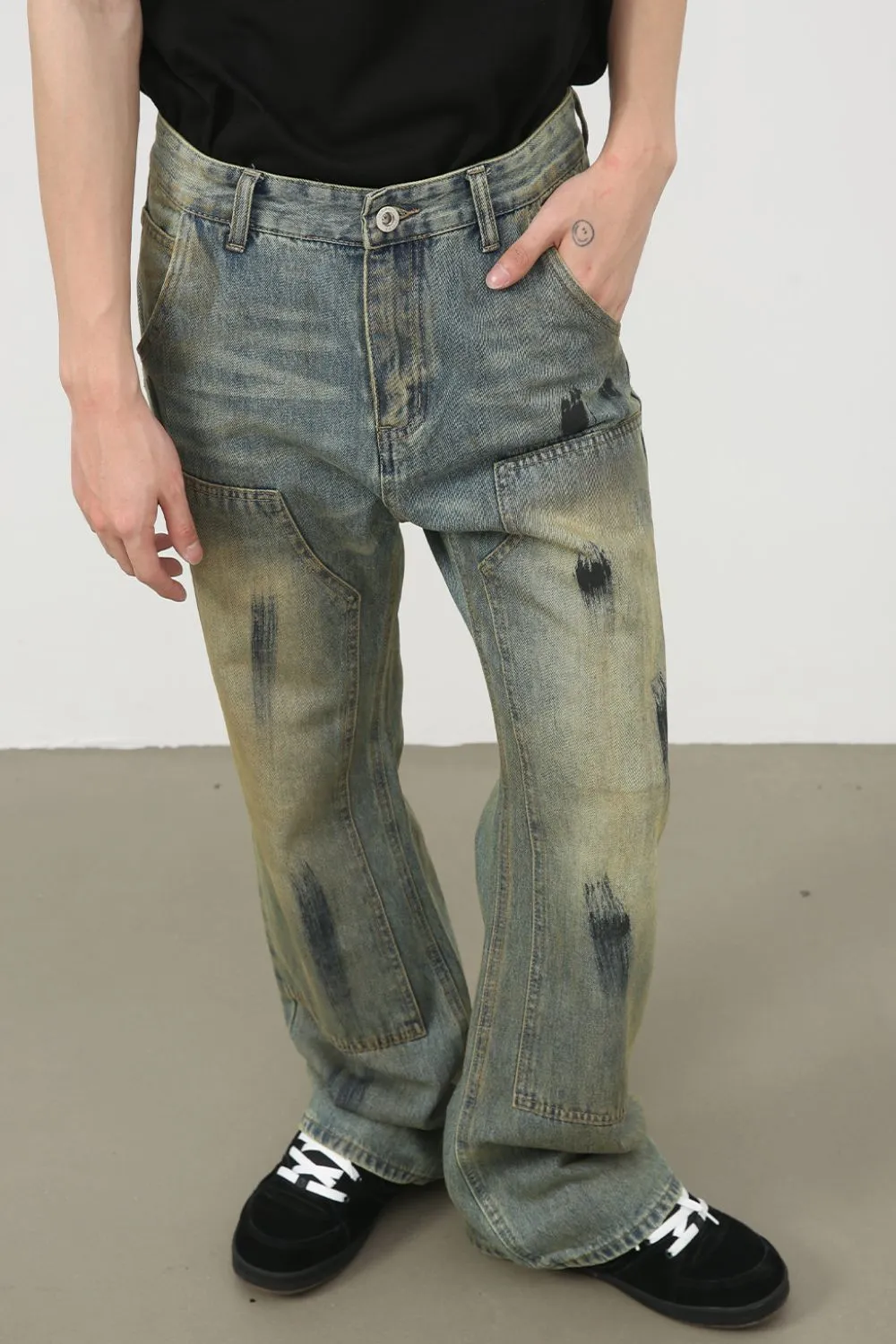 Men's Mid Rise Loose Fit Jeans, image 3