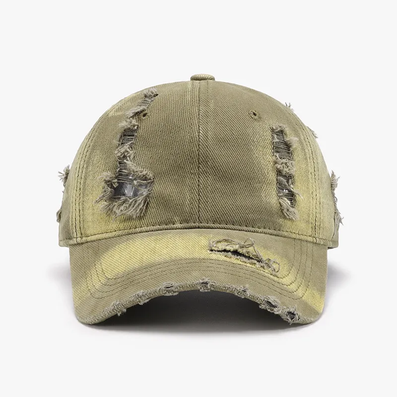 Distressed Adjustable Cotton Baseball Cap, image 9