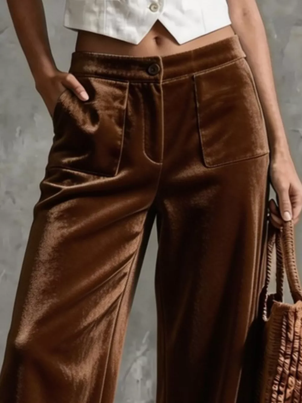 Full Size Velvet Wide-Leg Pants Plus Size, image 11