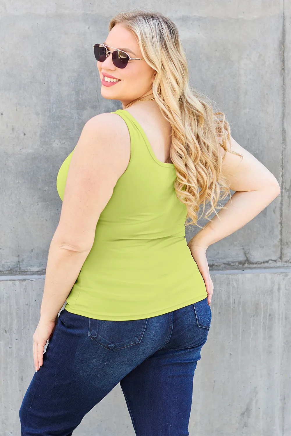 Full Size Square Neck Wide Strap Tank, image 31