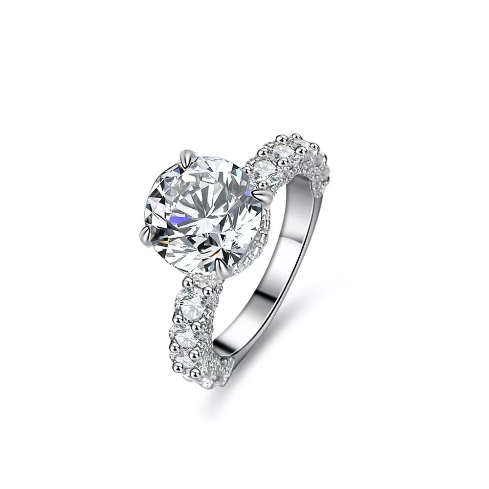 3 Carat 925 Sterling Silver Moissanite Ring, image 12
