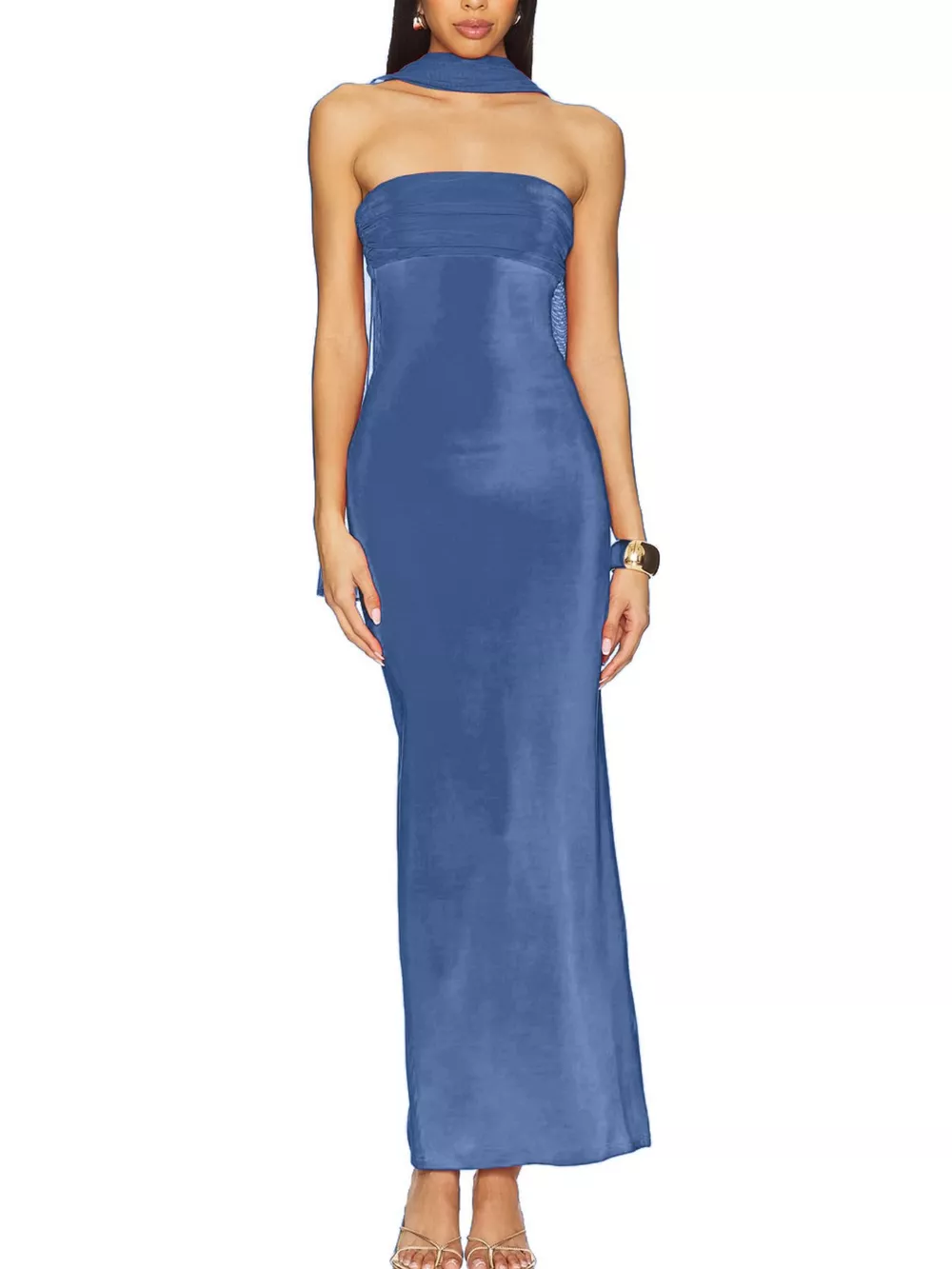 Ruched Tube Maxi Dress, image 11