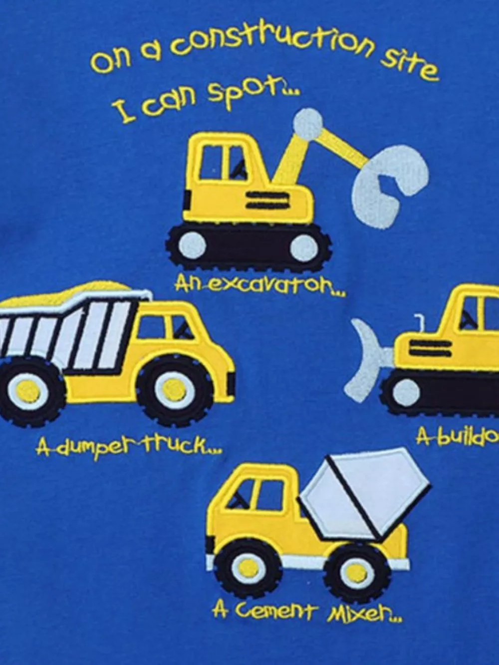 Children's Construction Vehicles Crew Neck T-Shirt, image 4