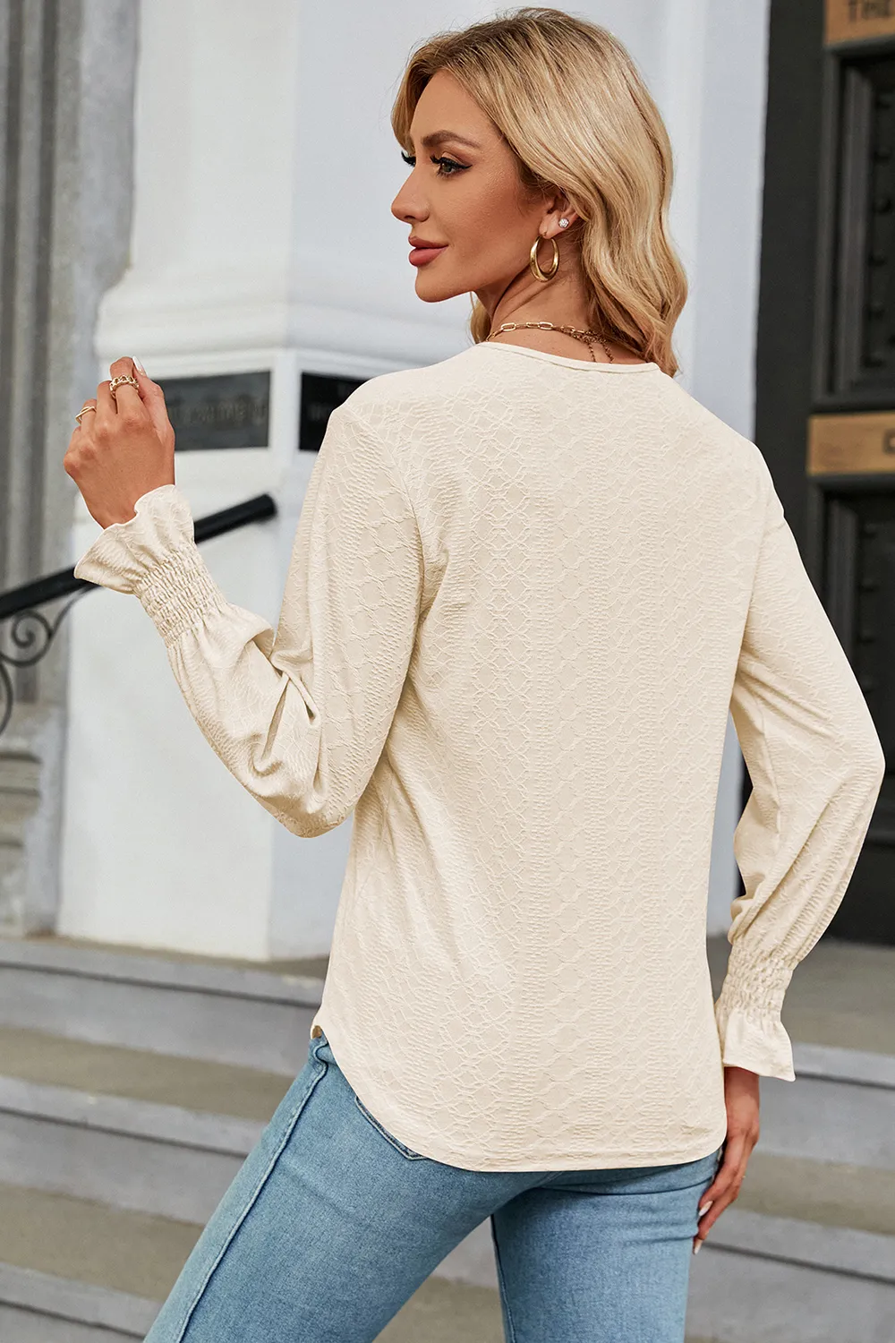 V-Neck Flounce Sleeve T-Shirt, image 24