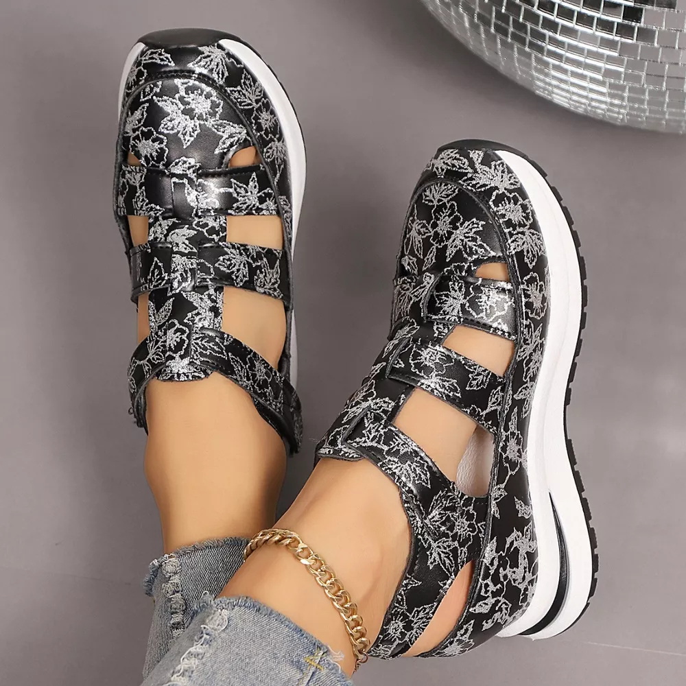 Cutout Wedge Sandals, image 6