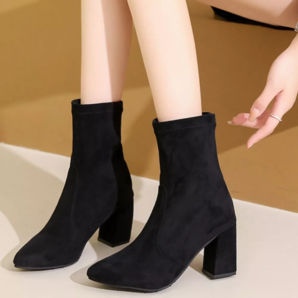 Point Toe Block Heels Boots, image 2