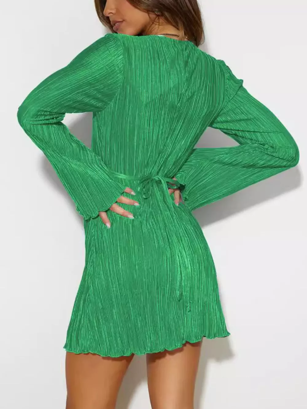 Cutout Flare Sleeve Mini Dress, image 8