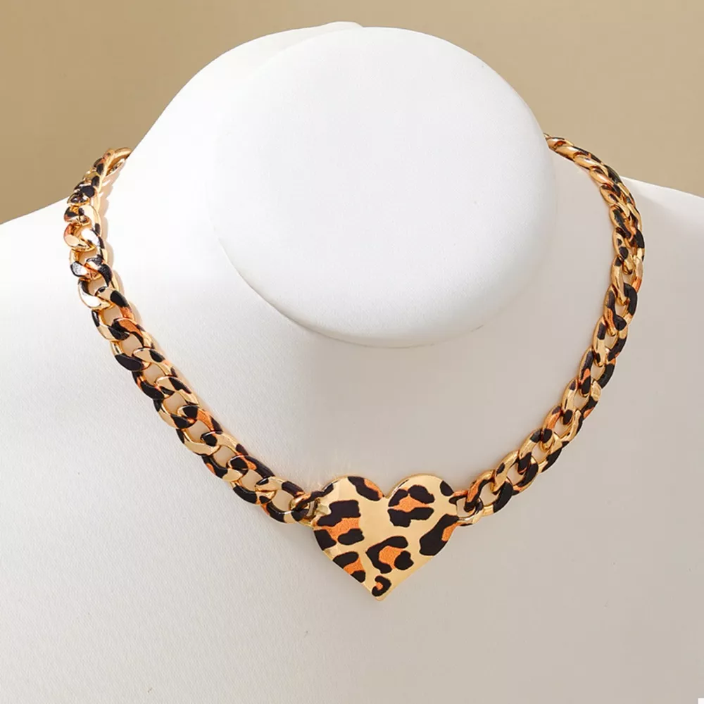 Leopard Heart Chain Necklace, image 4