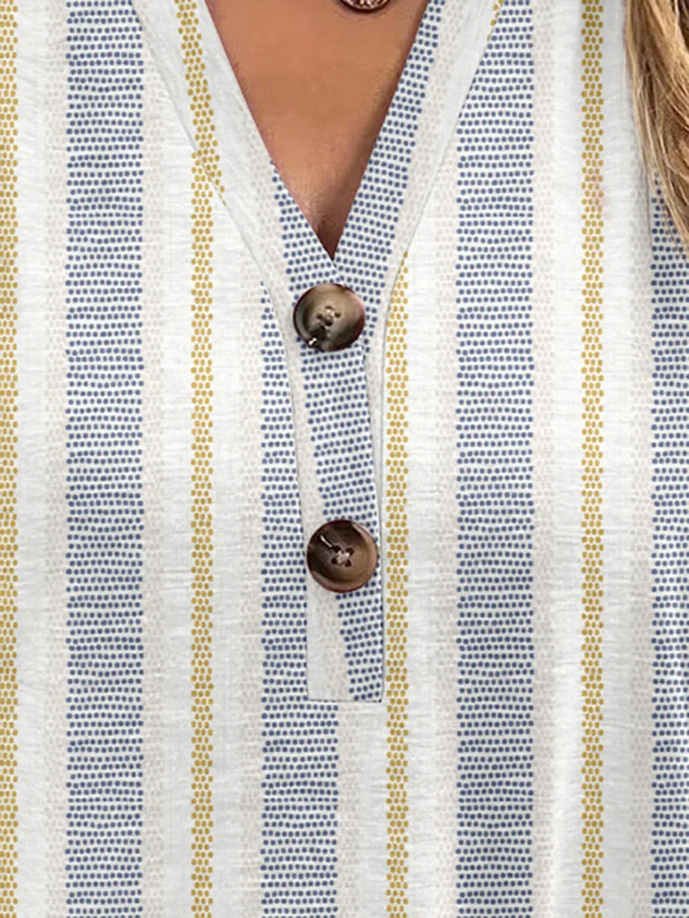 Full Size Printed Notched Short Sleeve Blouse, image 26