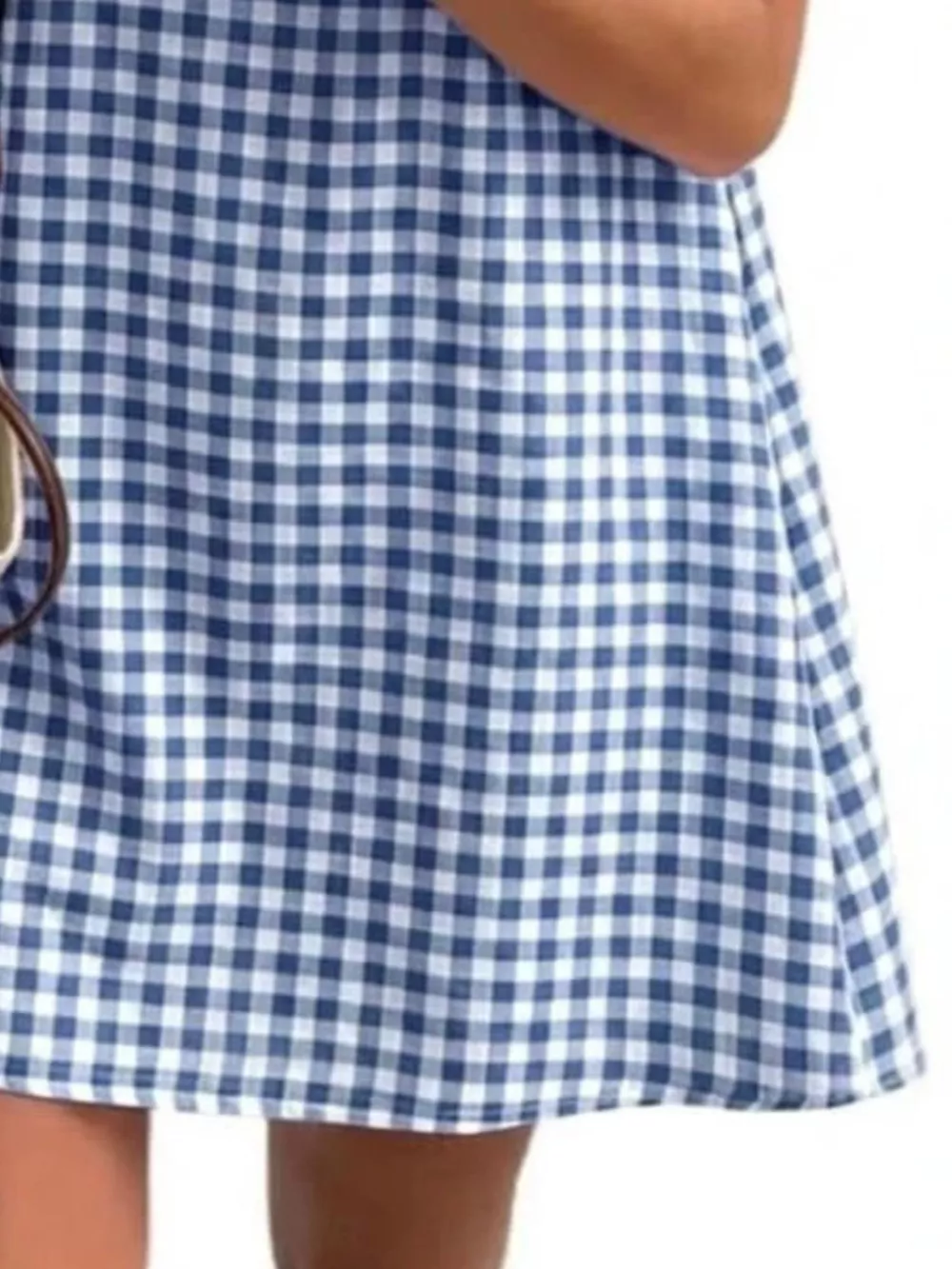 Gingham Sleeveless A-Line Mini Dress, image 8
