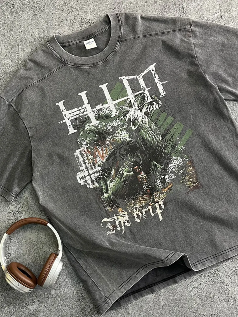 Men's Graphic Round Neck Half Sleeve T-Shirt, image 3