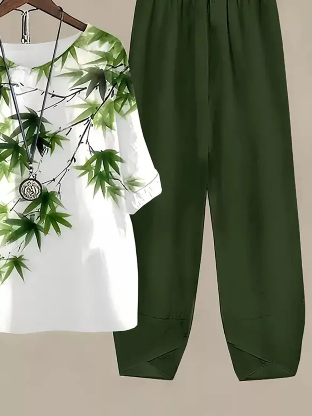 Printed Half Sleeve Top and Pants Set, image 15