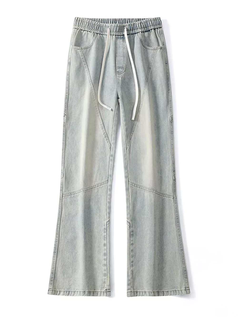 Men's Full Size Drawstring Wide Leg Jeans Plus Size, image 13