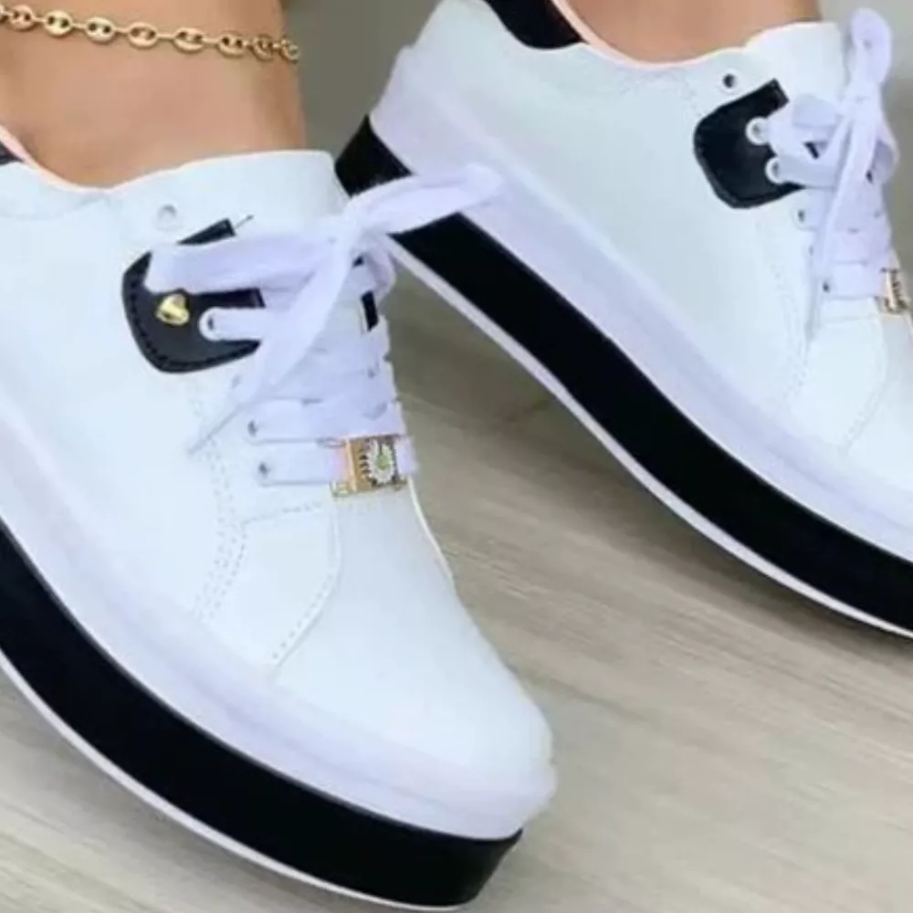 Lace Up Platform Sneakers, image 2