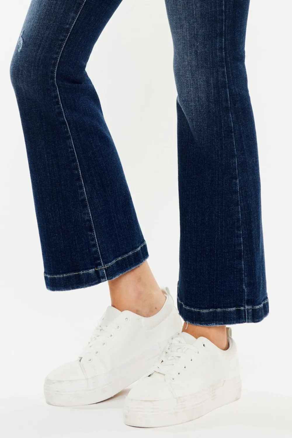 Mid Rise Button Fly Flare Jeans, image 7