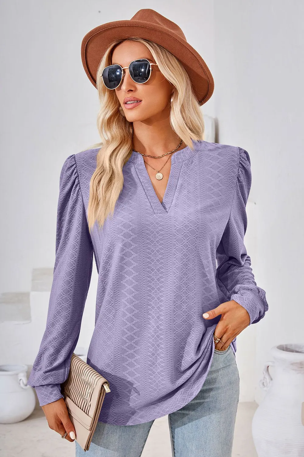 Notched Long Sleeve T-Shirt, image 15