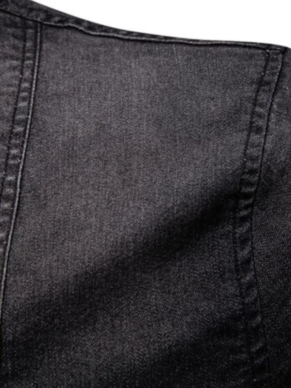 Men's Button Down Collared Neck Denim Shirt, image 5