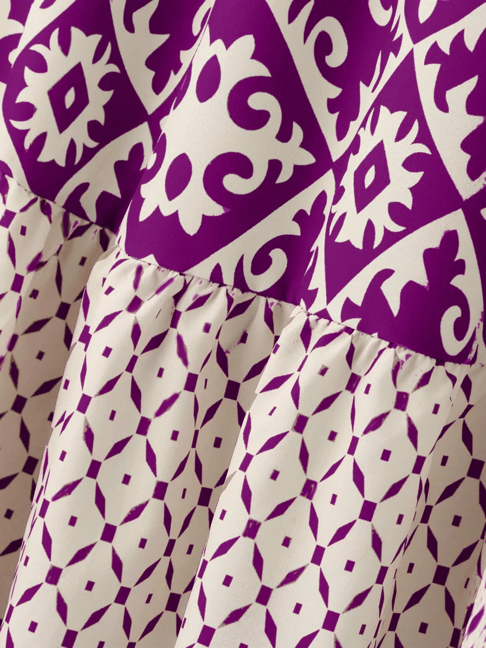 Geometric Elastic Waist Maxi Skirt, image 15