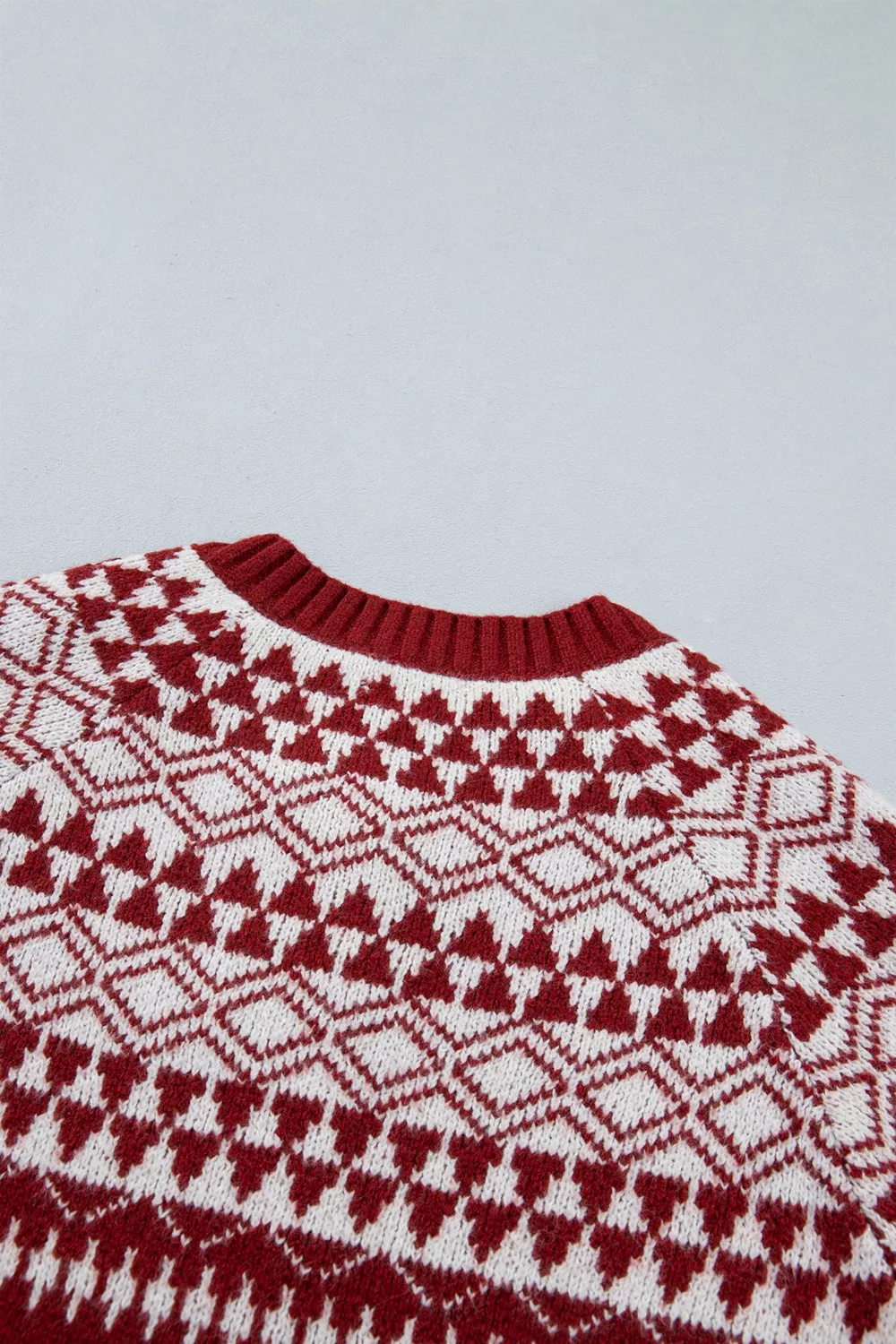 Geometric Print Button Front Long Sleeve Knitwear Cardigan, image 11