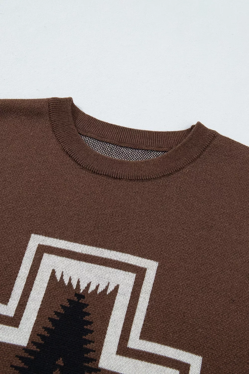Western Graphic Short Sleeve Knit Casual Sweater, image 9