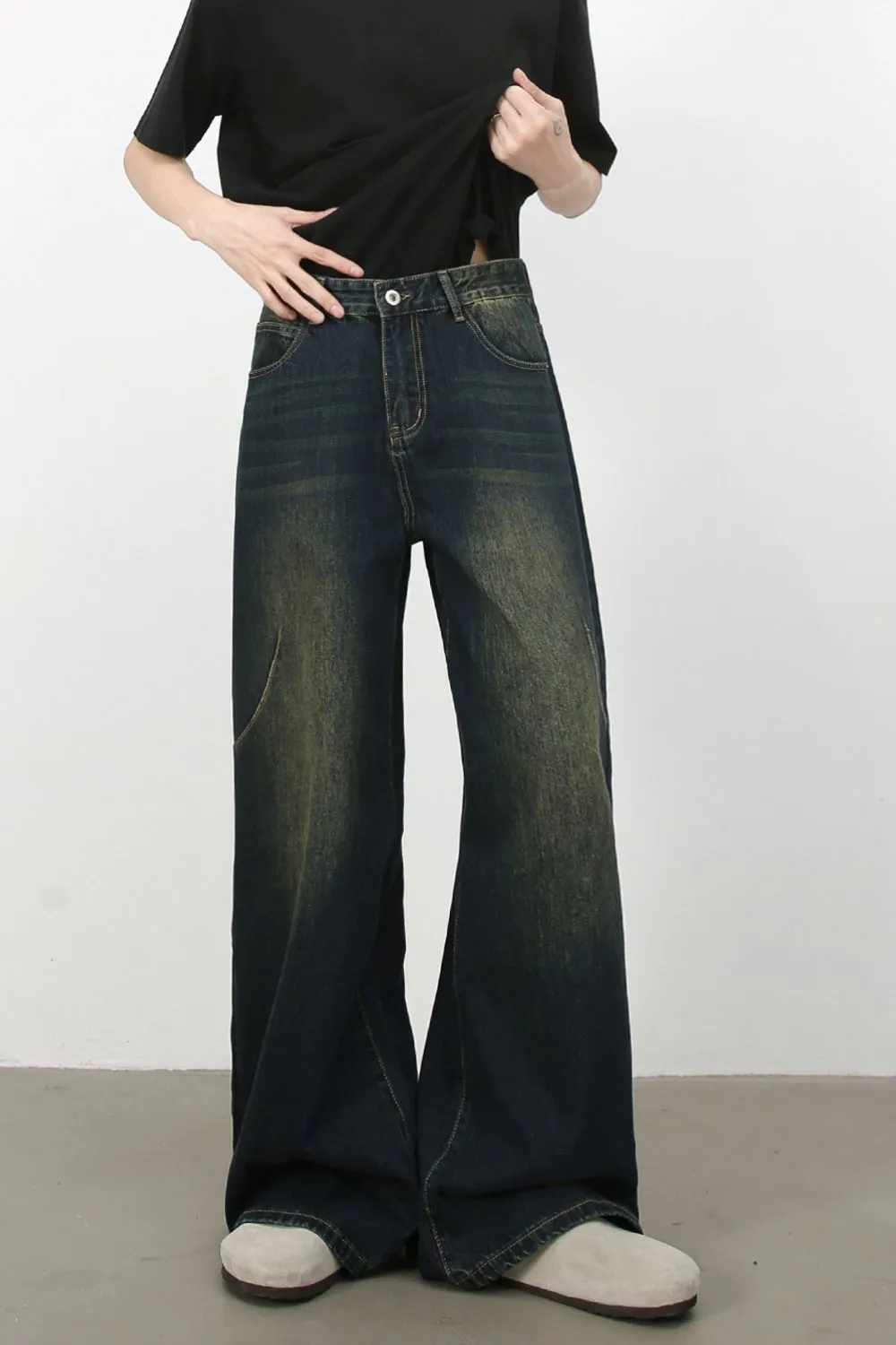 Men's Wide Leg Jeans, image 2