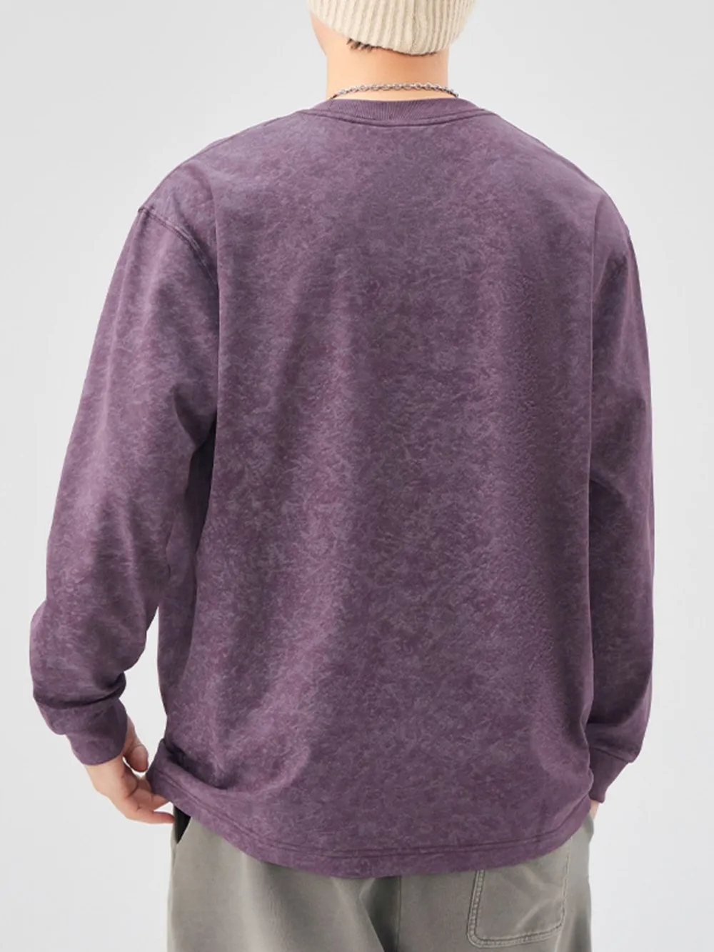 Men's Plus Size Graphic Round Neck Long Sleeve T-Shirt, image 6