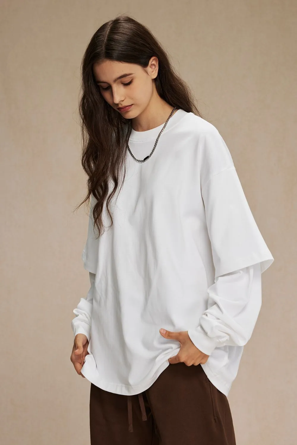 Men's Round Neck Long Sleeve T-Shirt, image 6
