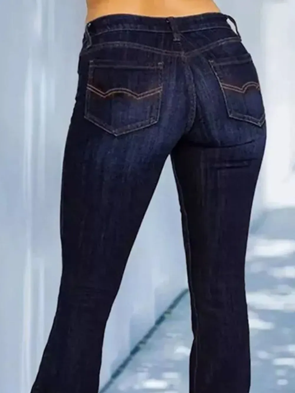 Full Size Wash Flare Jeans with Pockets Plus Size, image 8