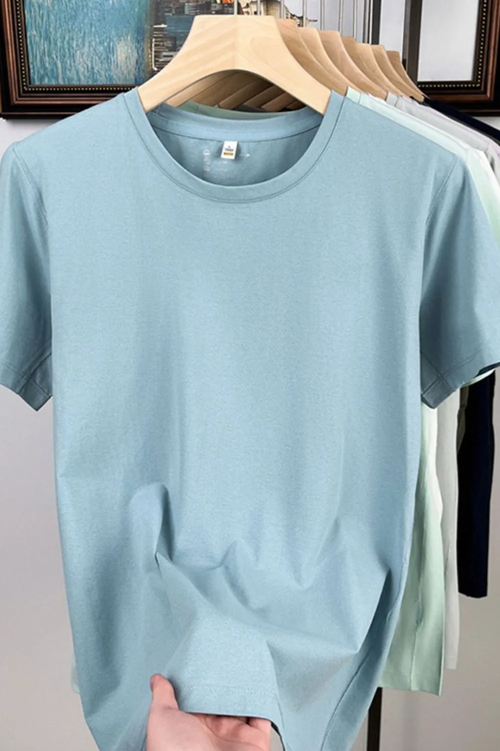 Men's Full Size Round Neck Short Sleeve T-Shirt Plus Size, image 6