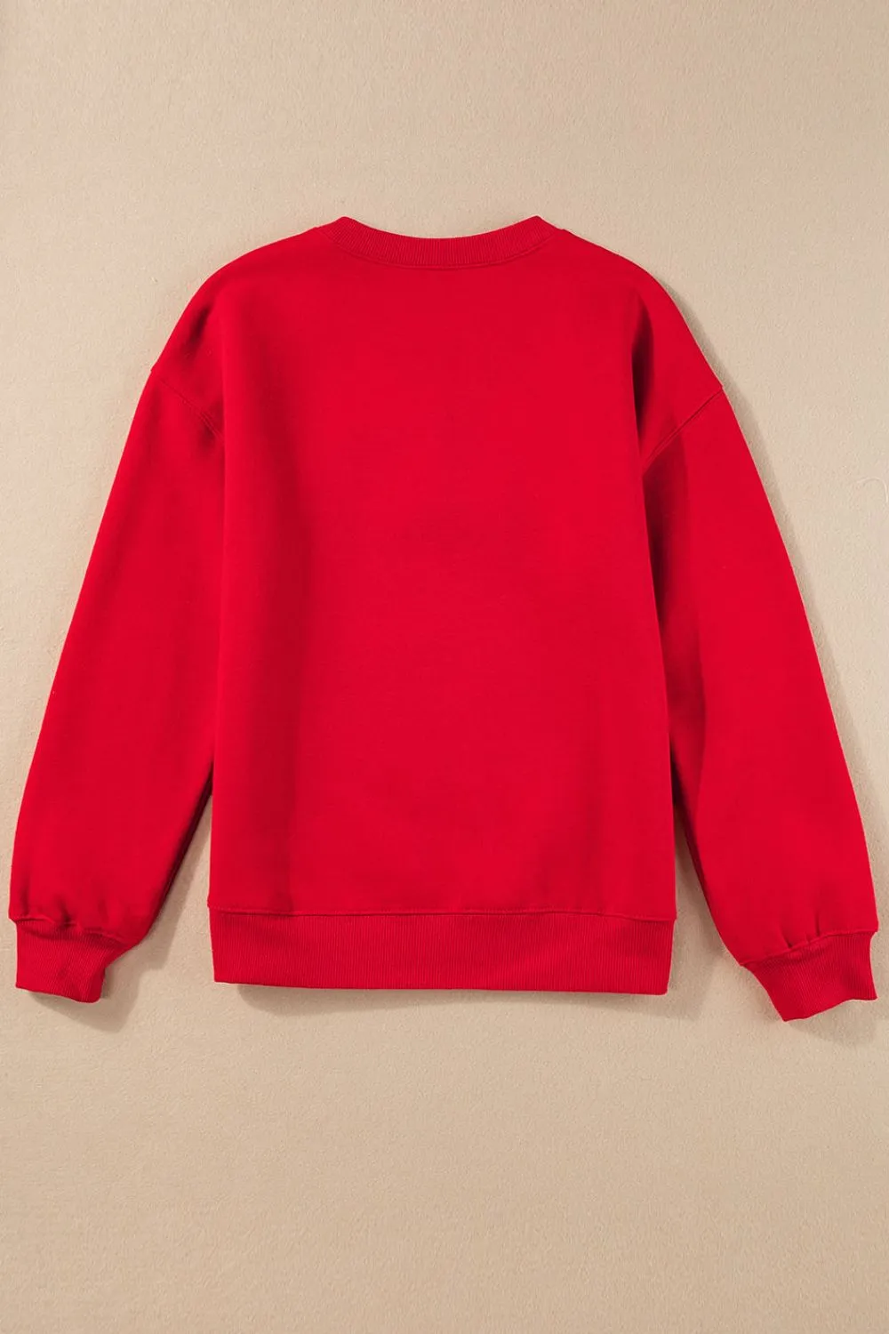 Valentine’s Day XOXO Round Neck Drop Shoulder Sweatshirt, image 7