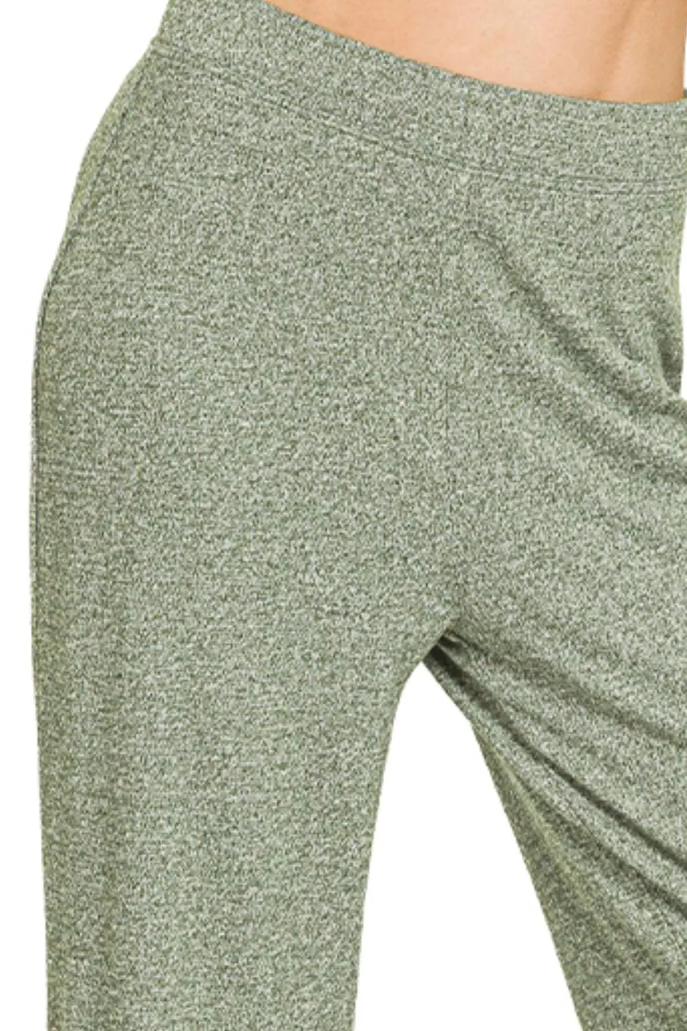 Soft Elastic Waisted Flare Pants, image 2