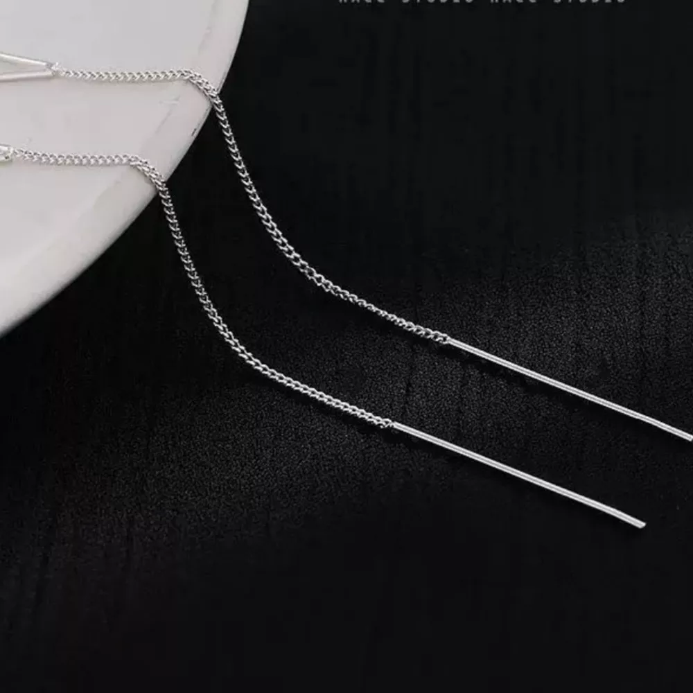 925 Sterling Silver Chain Earrings, image 4