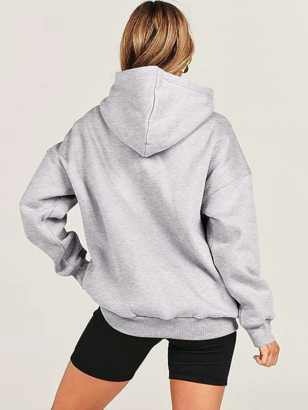 Dropped Shoulder Long Sleeve Hoodie, image 3