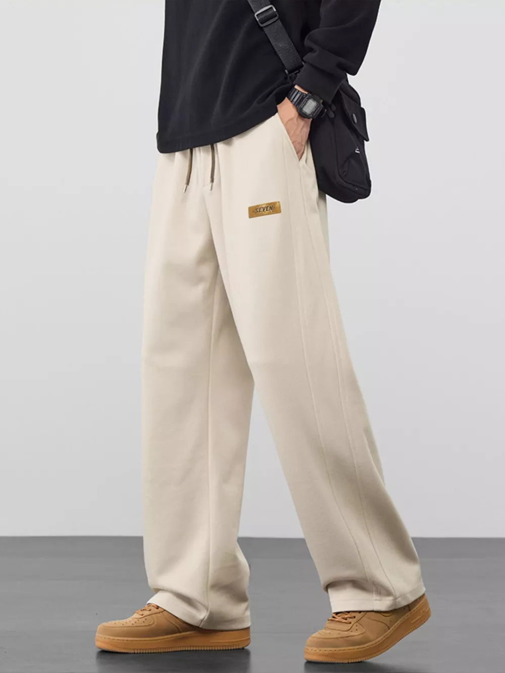 Men's Plus Size Casual Loose Fit Drawstring Pants, image 4