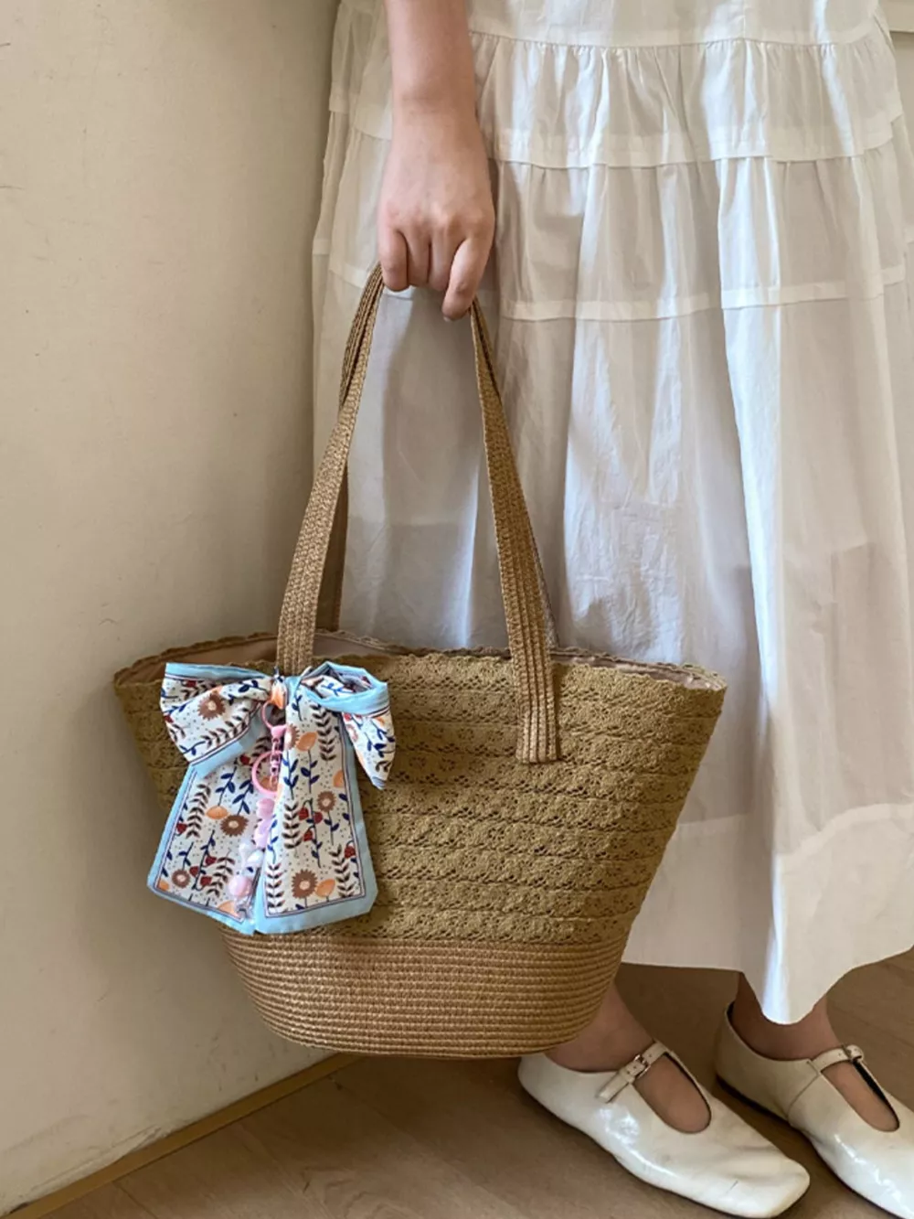Straw Woven Shoulder Bag, image 2
