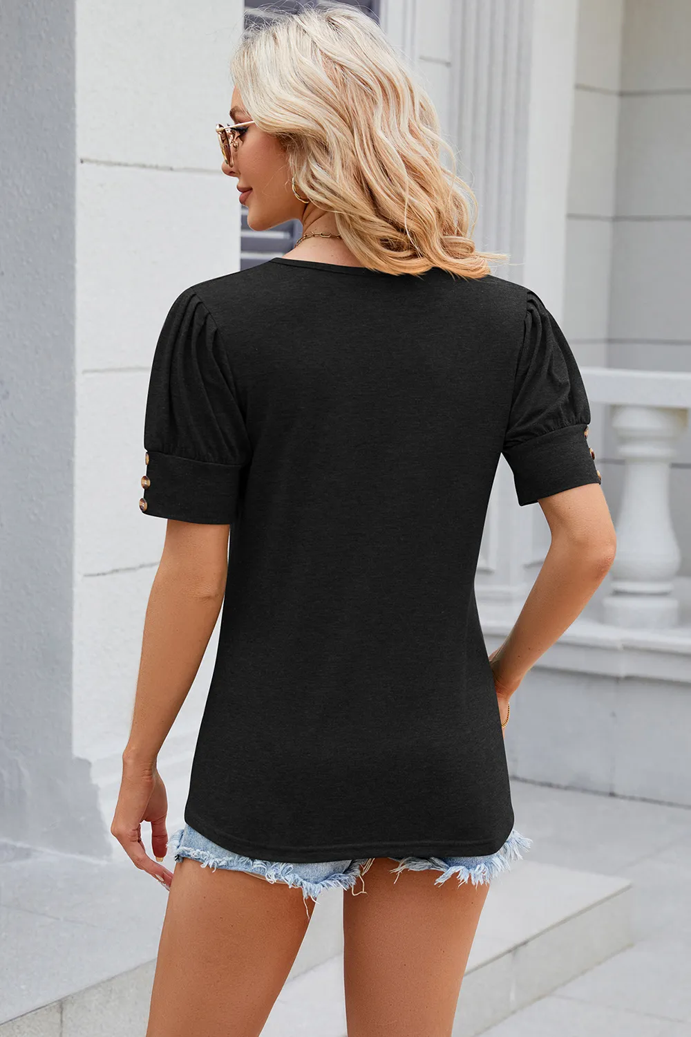 Round Neck Puff Sleeve T-Shirt, image 12