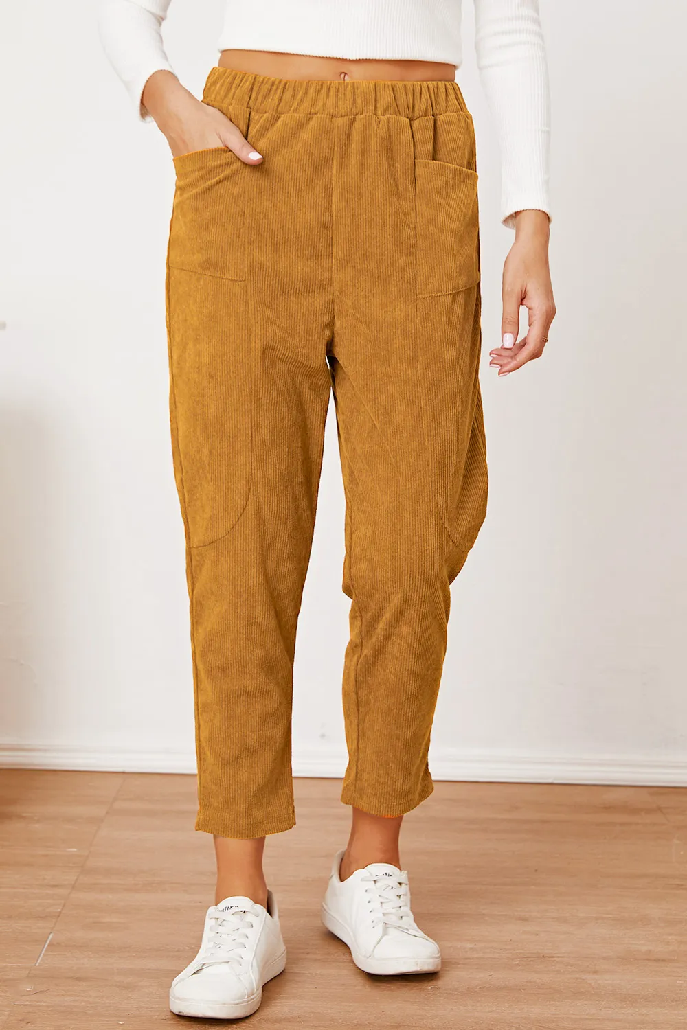 Pocketed Elastic Waist Pants, image 14