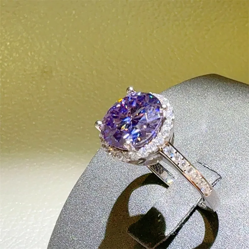 3 Carat Moissanite Zircon 925 Sterling Silver Ring, image 4