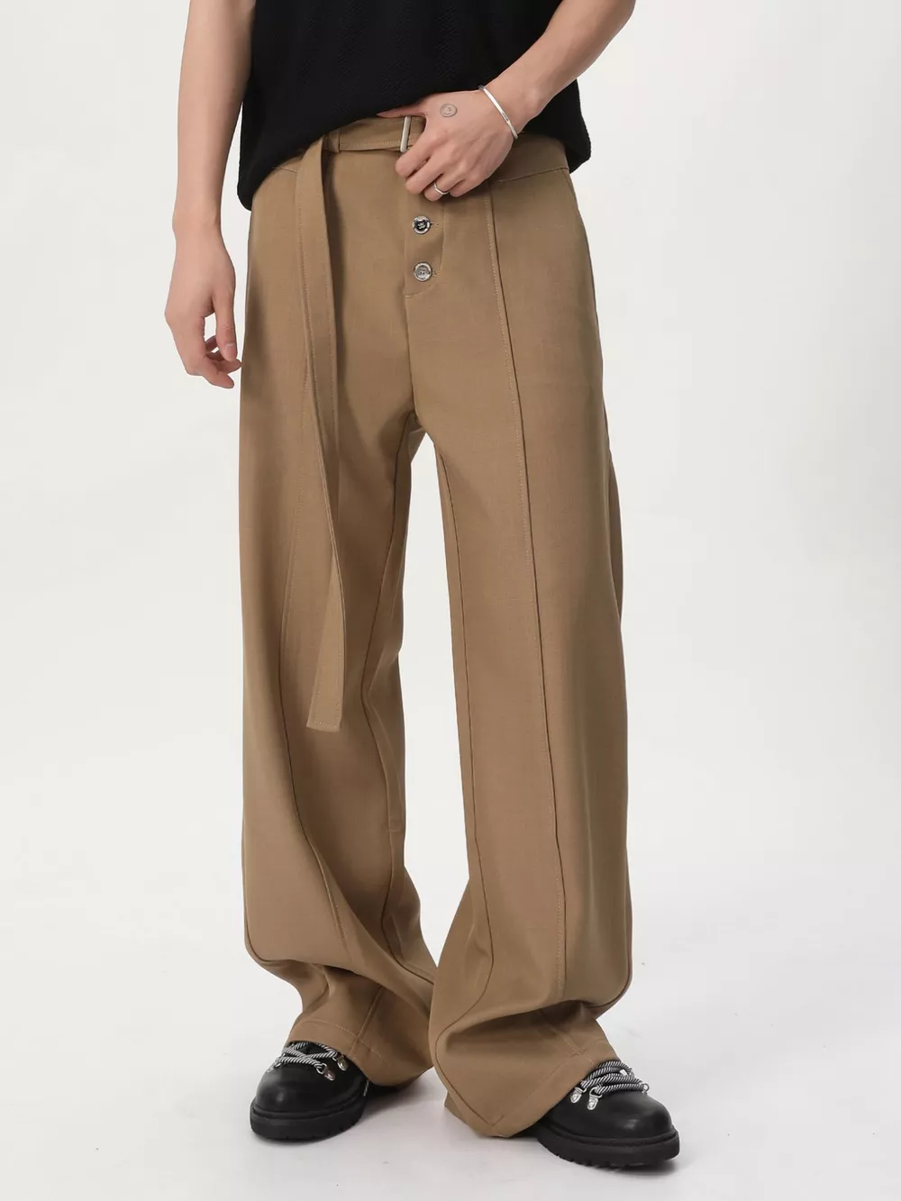Men's High-Waisted Wide-Leg Pants, image 9