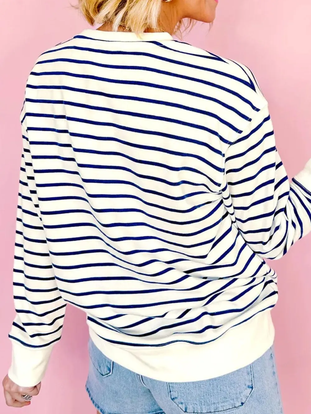 FIRECRACKER Striped Long Sleeve Sweatshirt, image 2