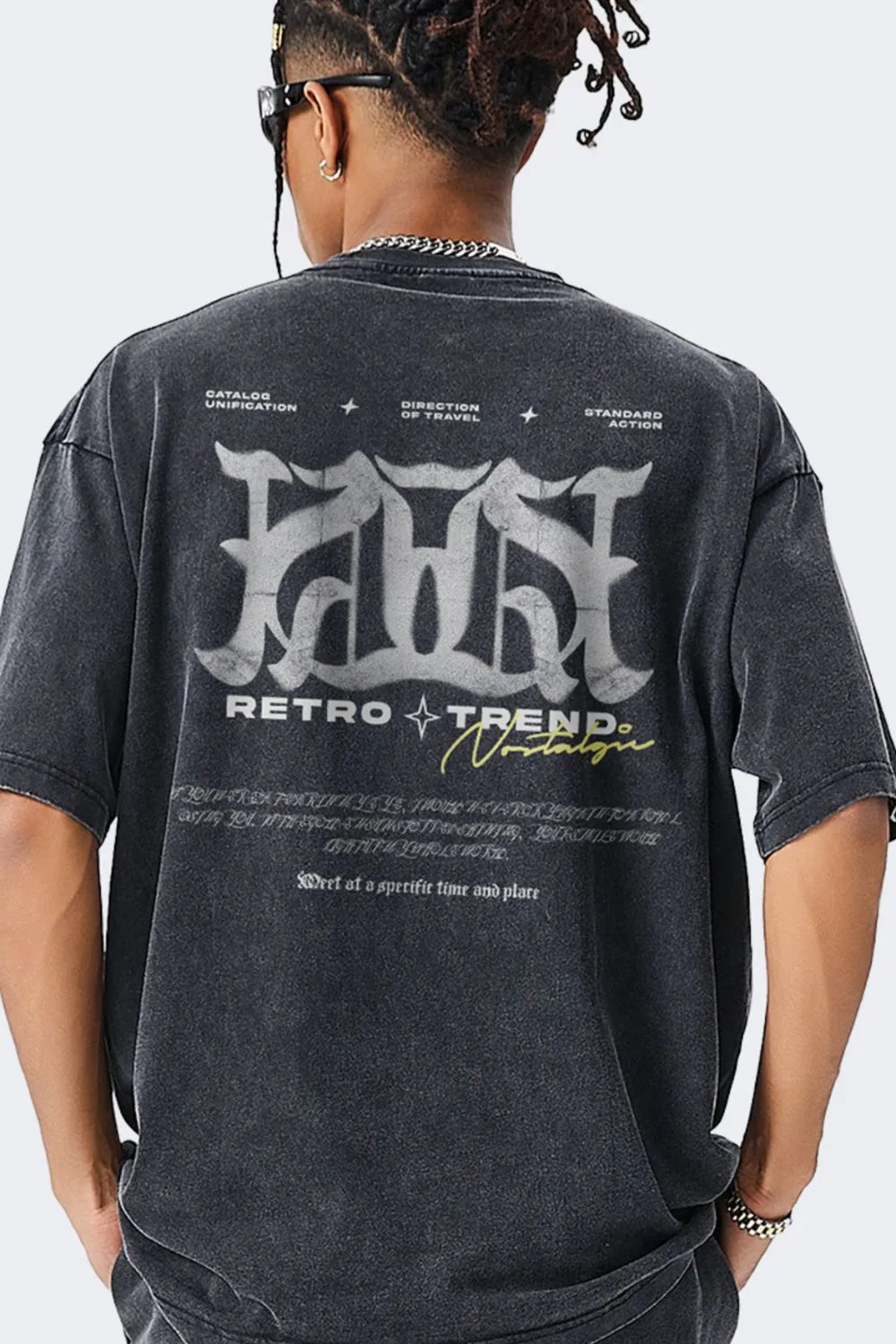 Men's Letter Graphic Round Neck Short Sleeve T-Shirt, image 3