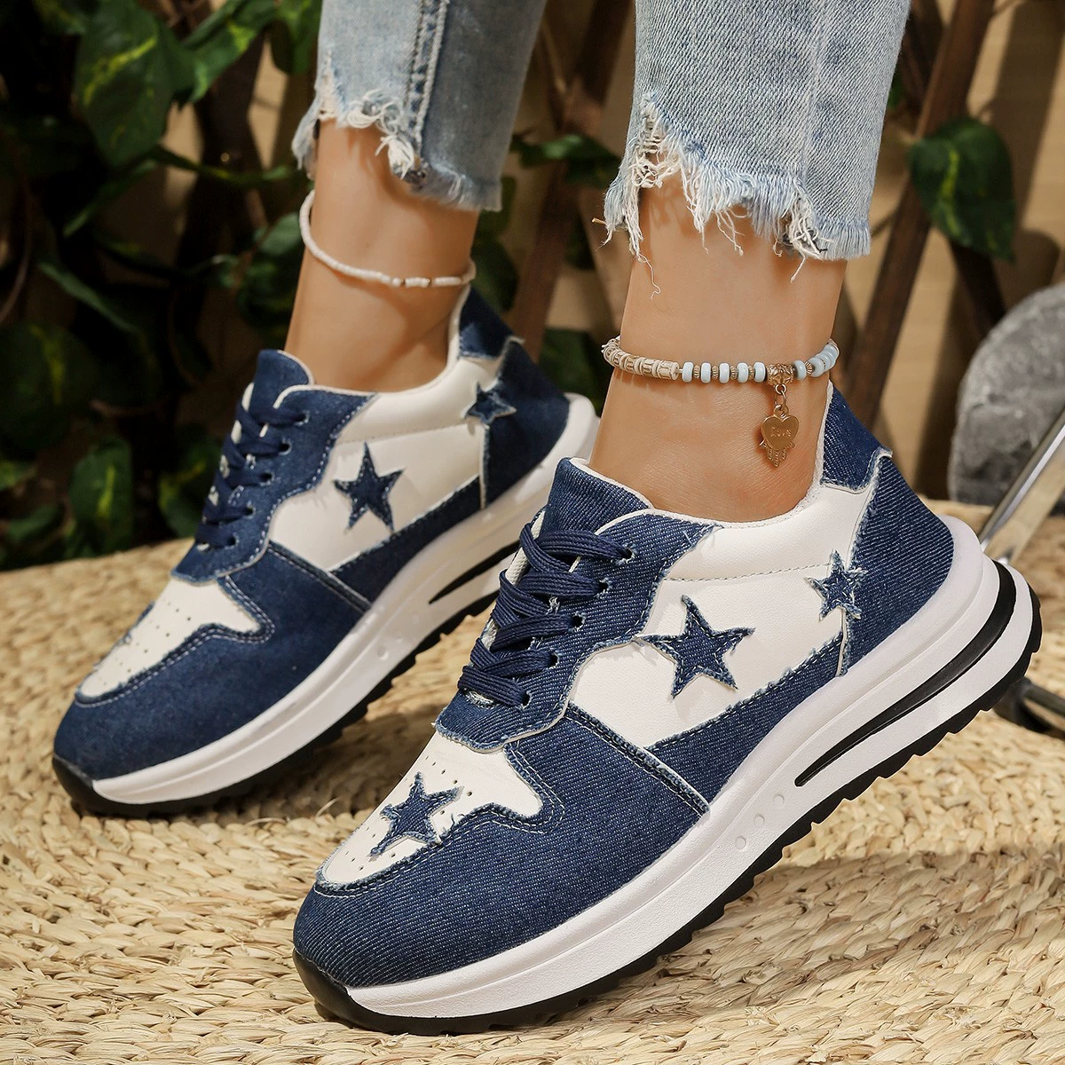 Star Lace Up Sneakers, image 4