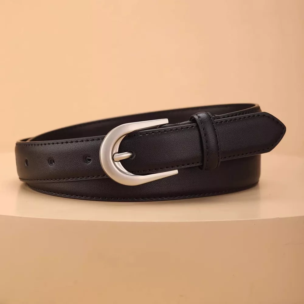 Adjustable Fit Buckle Leather Belt